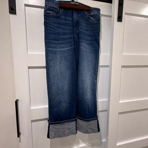 Kut from the Kloth Medium Blue Cuffed Ankle Jeans